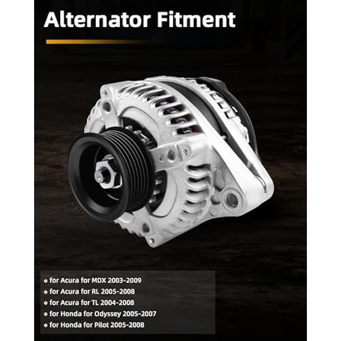 OCPTY Alternators 11099 Fit for Acura MDX RL TL Honda Odyssey Pilot Ridgeline 3.2L 3.5L 3.7L - Image 3