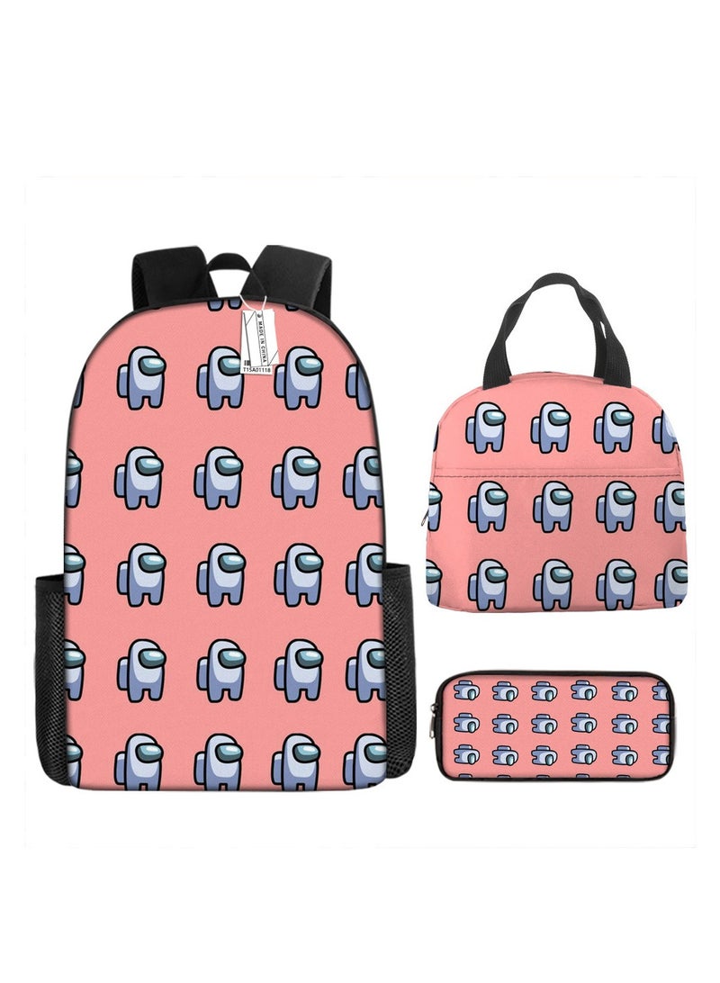 Anime cartoon backpack three-piece set