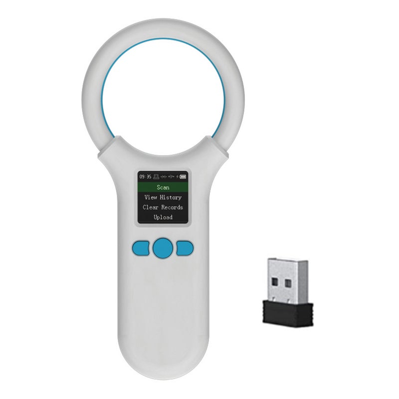Microchip Scanner 134.2 Khz/125 Khz 500 Message Storage - Multi-Connectivity Pet Tag Reader for Animal Management Professionals & Pet Care - Image 1