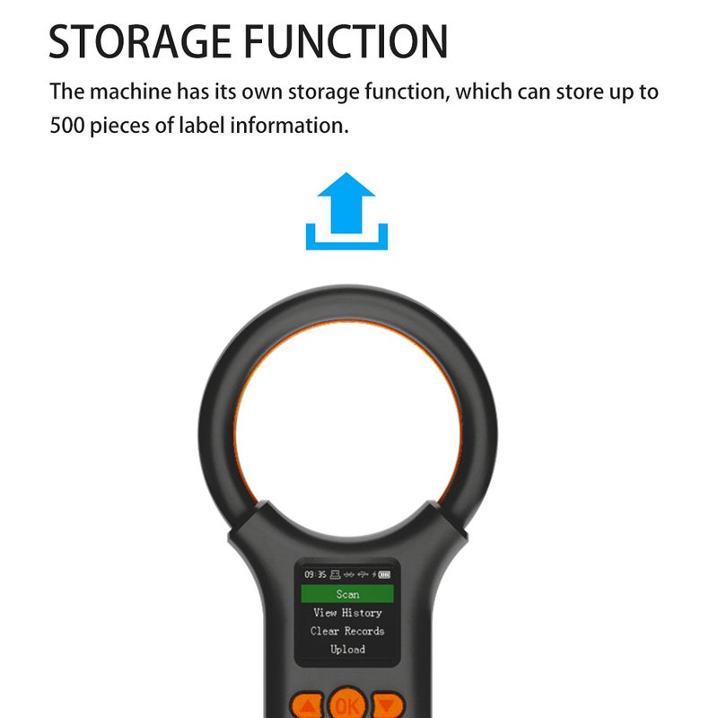 Microchip Scanner 134.2 Khz/125 Khz 500 Message Storage - Multi-Connectivity Pet Tag Reader for Animal Management Professionals & Pet Care - Image 2