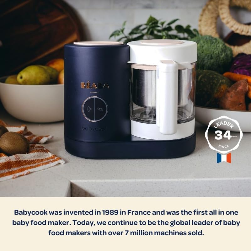 BEABA Babycook Neo Baby Food Maker | Non-Toxic Glass & Stainless Steel | Trusted by Celebrity Moms | Sustainable Baby Food Processor | Global Leader| 34 Servings in 20 Mins - Image 3