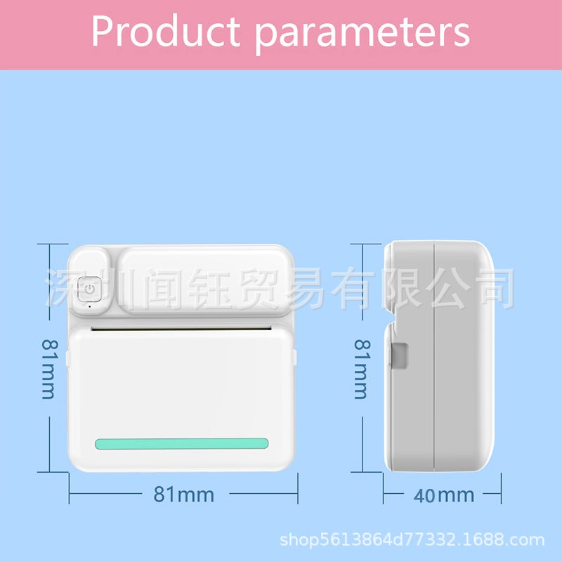 Small Portable Ink-Free Thermal Po Bluetooth Printer Student Wrong Label Printing - Image 3
