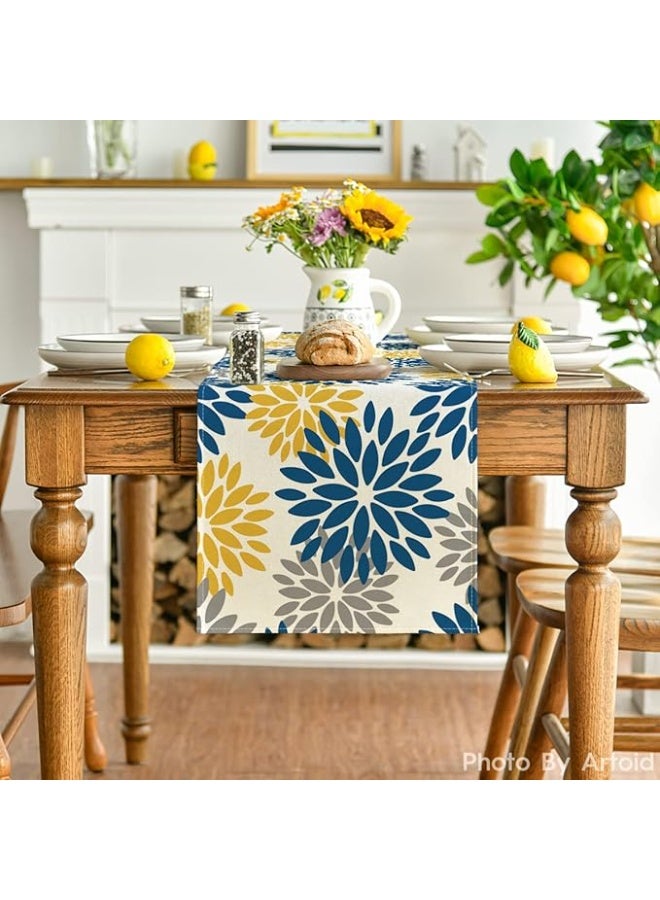 Intex Curtains House Intex Home Linen Velvet Floral Table Runner -  Luxe Textured Fabric For Dining, Special Occasions & Home Décor - Soft, Washable - 1 Piece - Image 2