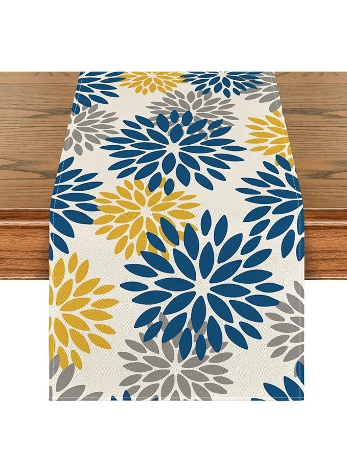 Intex Curtains House Intex Home Linen Velvet Floral Table Runner -  Luxe Textured Fabric For Dining, Special Occasions & Home Décor - Soft, Washable - 1 Piece - Image 3