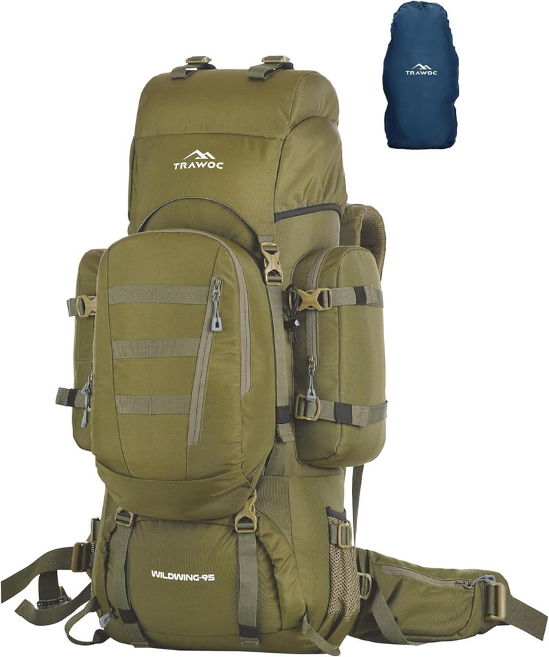 Trawoc WILDWING 95L (80+15) Internal Frame Travel Backpack with Detachable Daypack/Camping Hiking Trekking Bag Large Rucksack for Men & Women - Image 1