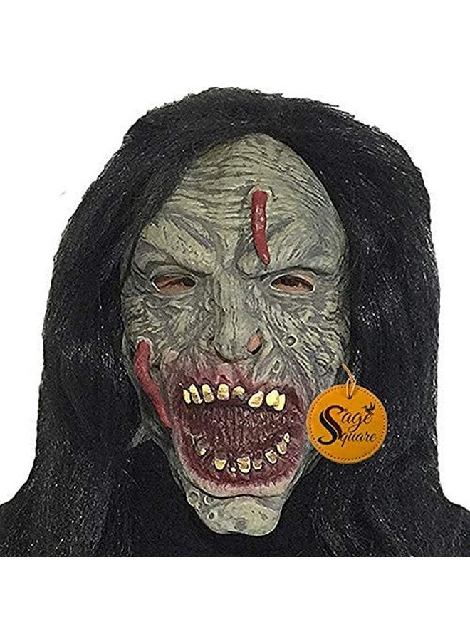 Sage Square Sage Square Rubber Latex Funny Scary Horror Full Face Mask for Costume Prank Party Halloween Holi Function Drama. (Random) (Pack of 2)  - Image 5