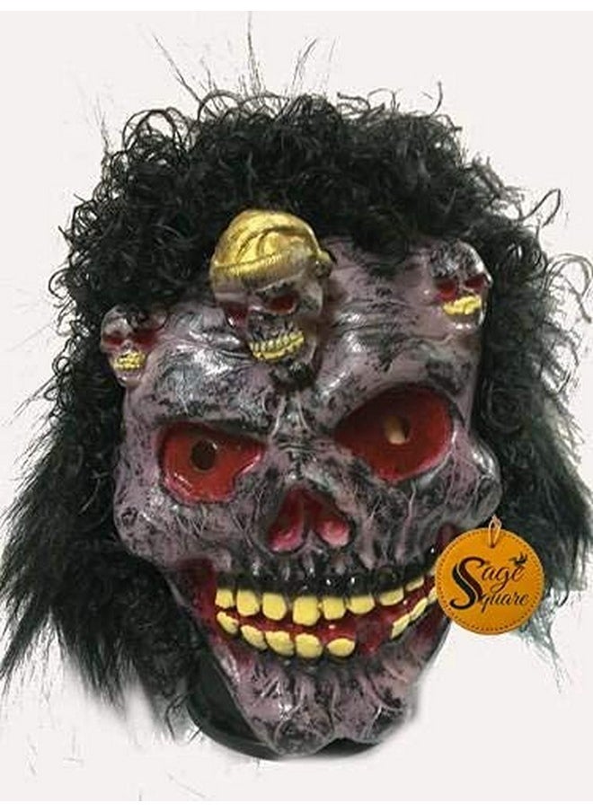 Sage Square Sage Square Rubber Latex Funny Scary Horror Full Face Mask for Costume Prank Party Halloween Holi Function Drama. (Random) (Pack of 2)  - Image 4