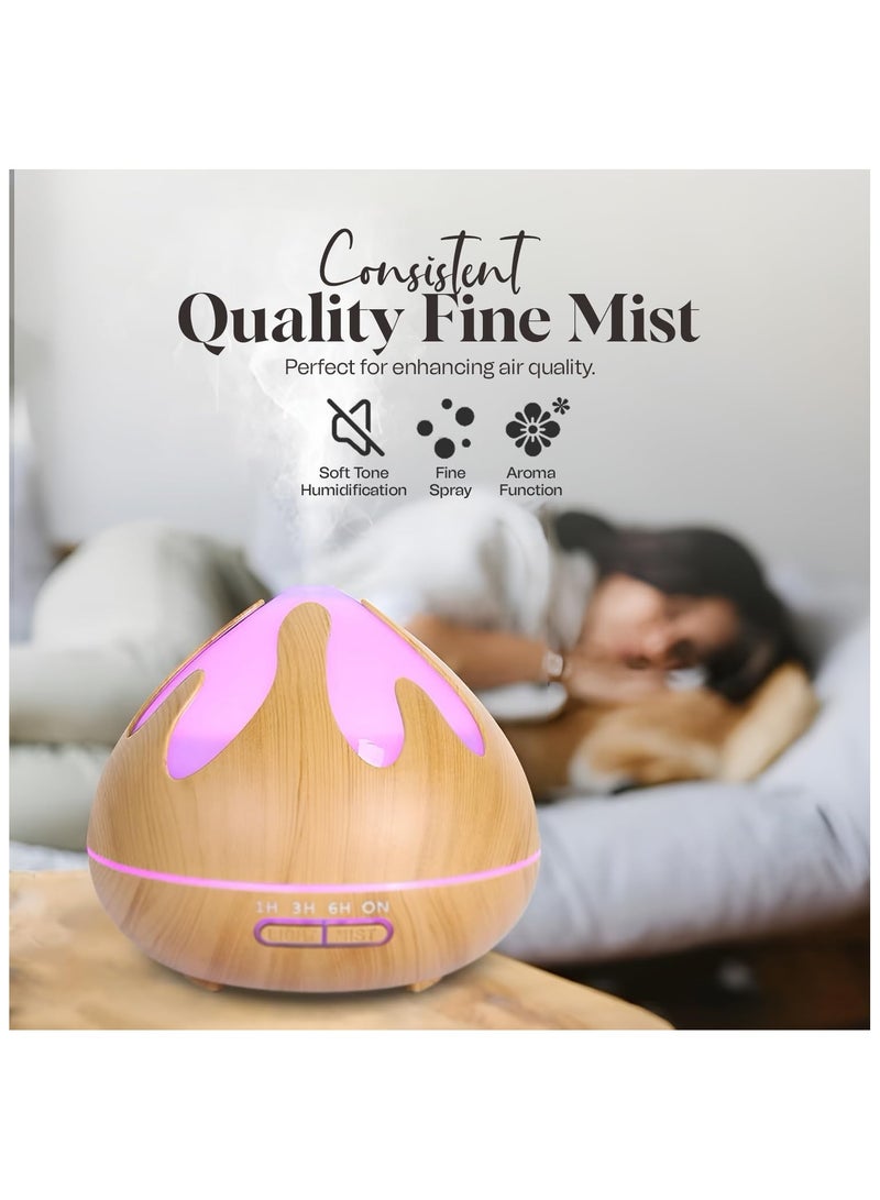 Essential Oil Diffuser with Remote Control, 4-Leaf Clover Design, 500ml Cool Mist Humidifier, 7-Color LED Lights, Auto Shut-Off, Aromatherapy Diffuser for Home, Office, and Bedroom - Image 3