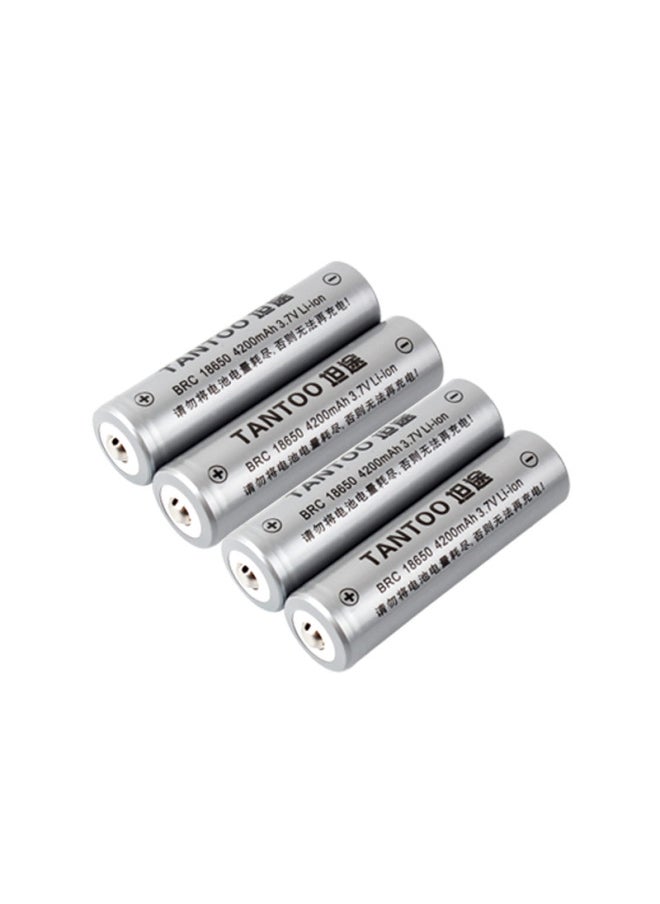 Generic - 18650 Rechargeable Lithium Battery 4200 MA Large Capacity Memory-free Strong Light Flashlight Charging Treasure Built-in Battery-Color:18650 Lithium Battery-4200 MA (pointed) - Image 1