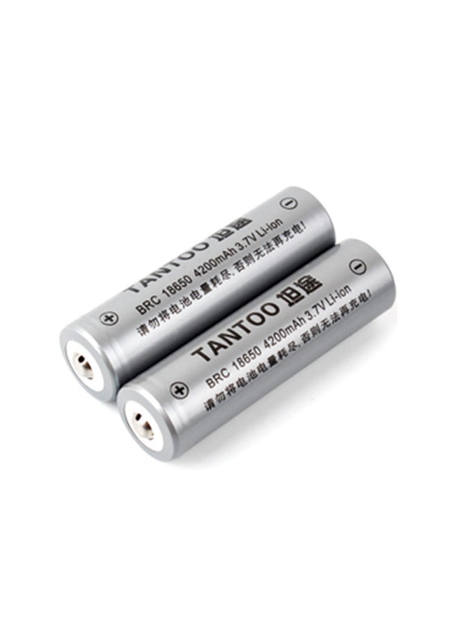 Generic - 18650 Rechargeable Lithium Battery 4200 MA Large Capacity Memory-free Strong Light Flashlight Charging Treasure Built-in Battery-Color:18650 Lithium Battery-4200 MA (pointed) - Image 1