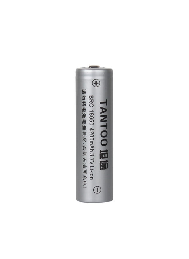 Generic - 18650 Rechargeable Lithium Battery 4200 MA Large Capacity Memory-free Strong Light Flashlight Charging Treasure Built-in Battery-Color:18650 Lithium Battery-4200 MA (pointed) - Image 1