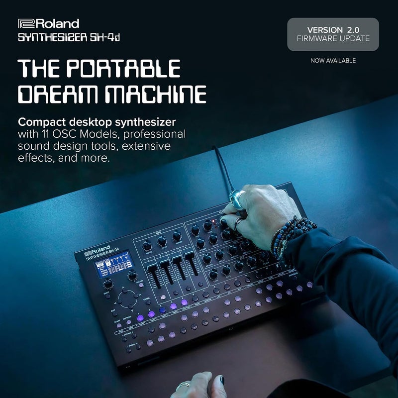 Roland SH-4d Compact Desktop Synthesizer with 11 OSC Models and Extensive FX - Image 2