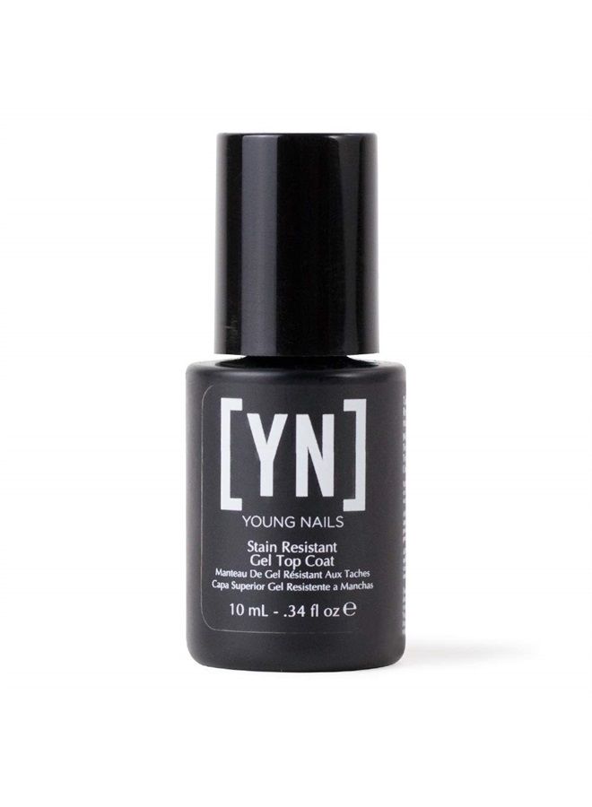 Young Nails Stain Resistant Gel Top Coat. Prevent Discoloration with Clear High Gloss Top Coat for Artificial Nails, 1/3 oz