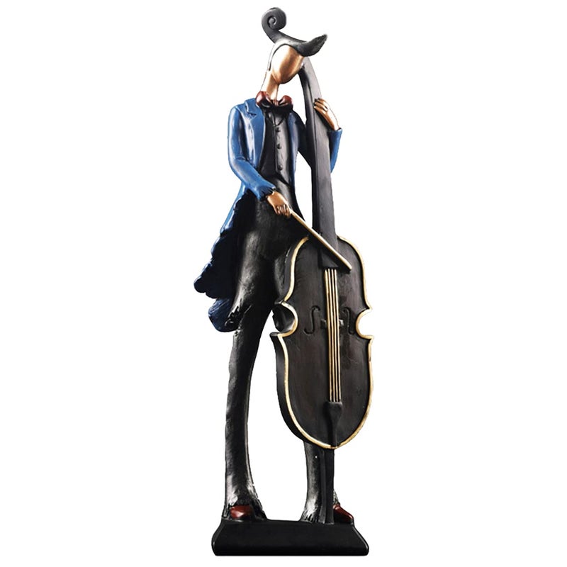 LYART Retro Musician Cellist Statue Resin Figurine Sculpture Giftbox Office Decoration Home Ornament for Living Room Bedroom Crafts Home Gift Statue for Music Lover Cellist
