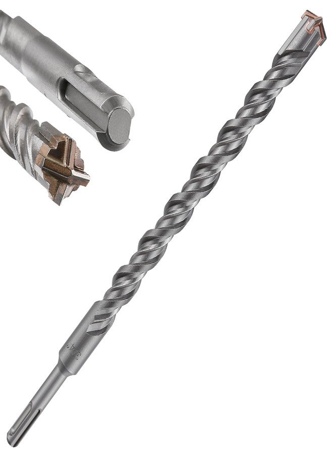 Wensilon Concrete Drill Bit lengthening 1pcs 3/4" X 12"-10" Cross-Type Double Thread Carbide Material Suitable for Concrete, Brick, Cement Walls, Stone, Extra Long Hammer Drill Bits for Concrete - Image 1