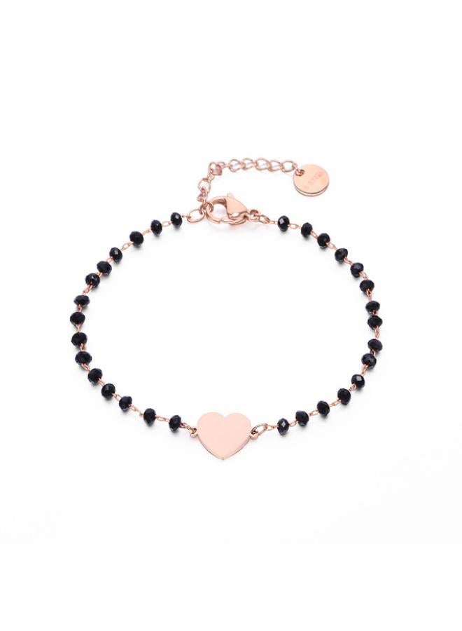 Stainless Steel Jewelry Clover Bracelet Female Simple Couple Bracelet Rose Gold Bracelet Niche 