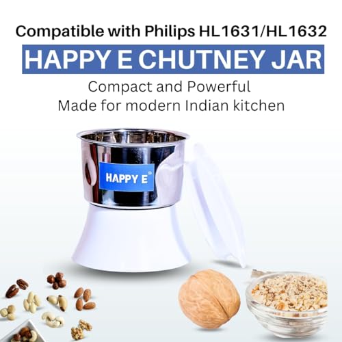 HAPPY E "HL1631/HL1632"(400ML) POWERFUL Chutney Jar | Stainless Steel, Leakproof, Aluminum Bushplate, ABS Plastic Base - Image 3