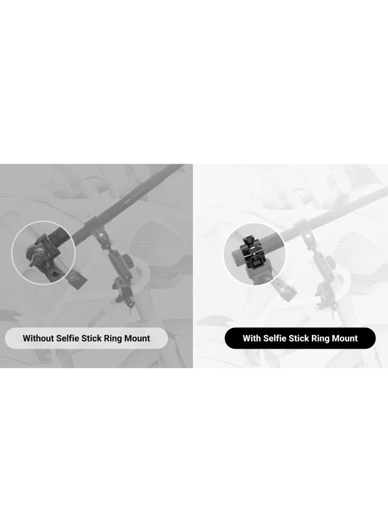 Insta360 - Selfie Stick Ring Mount -  Compatible with Insta360 X4, GO 3S, Insta360 Ace Pro, Insta360 Ace, GO 3, X3, ONE RS (Twin/4K), GO 2, ONE X2, ONE R, ONE X - Black - Image 1