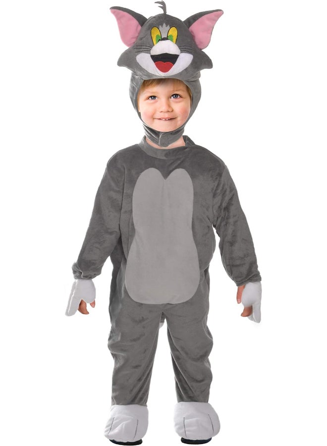 Ciao Tom & Jerry Baby Costume – Tom Cat Outfit for 2-3 Y | Official Warner Bros Infant Costume with Jumpsuit, Bonnet & Tail | Plush Baby Fancy Dress for Halloween, Parties & Photos - Image 1