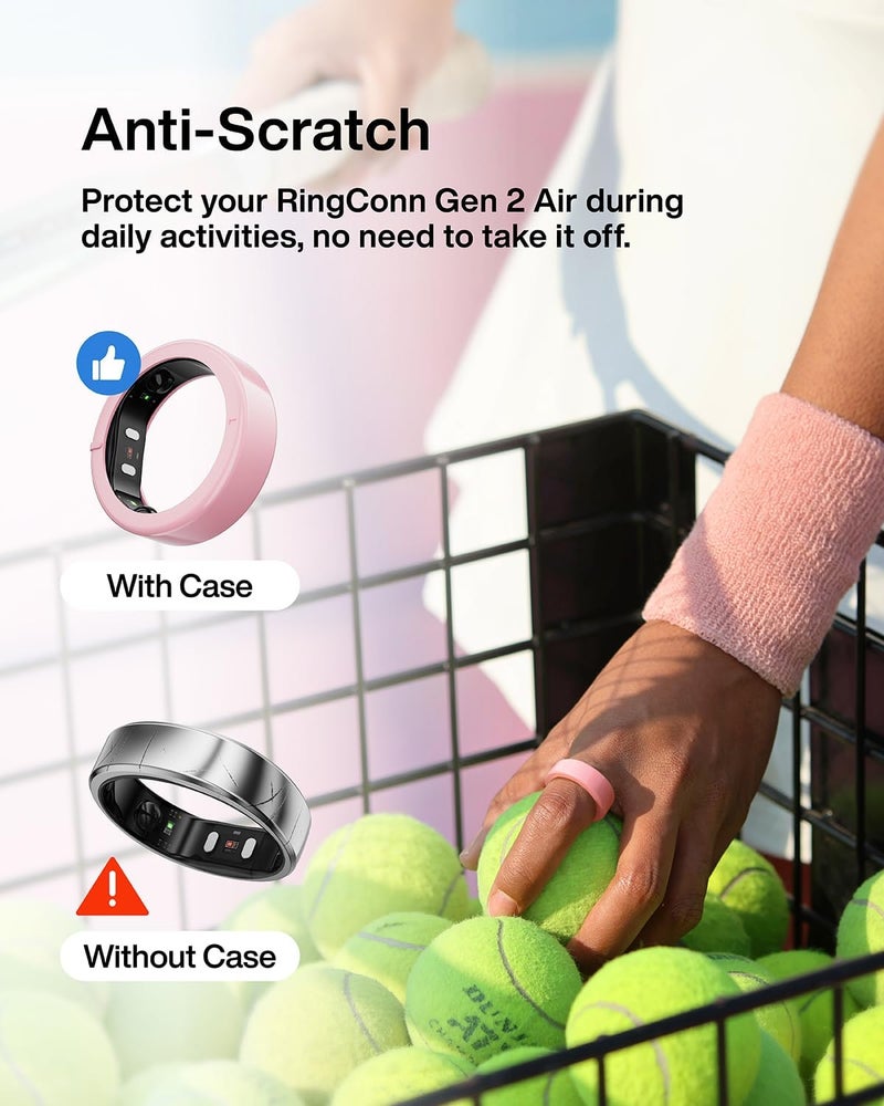 RingConn Gen 2 Air Ring Protector - Ultra-Thin Transparent Silicone Cover Gen 2 Air Rings | Elastic Design for Fitness & Outdoor Camping(Size M for 9/10/11) - Image 5