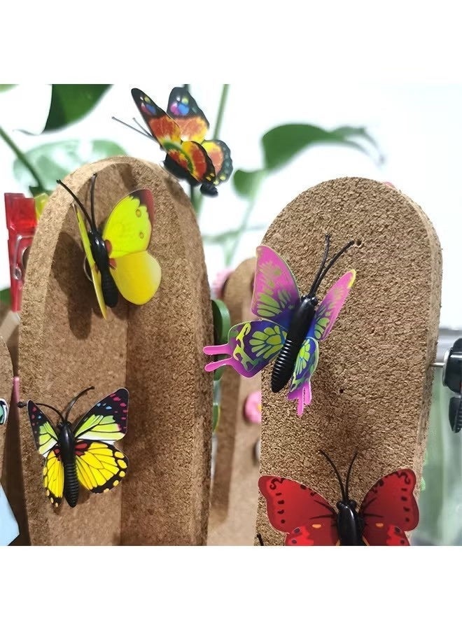 ٥٠ عبوة من دبابيس الإبهام الزخرفية - دبابيس ضغط لطيفة وملونة لتزيين جدار الصور، لوحة الفلين، لوحة الإعلانات، ديكور المنزل والمكتب، ديكورات المكاتب (فراشة) - Image 4