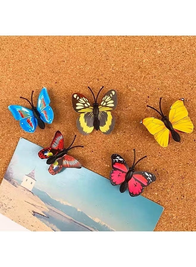 ٥٠ عبوة من دبابيس الإبهام الزخرفية - دبابيس ضغط لطيفة وملونة لتزيين جدار الصور، لوحة الفلين، لوحة الإعلانات، ديكور المنزل والمكتب، ديكورات المكاتب (فراشة) - Image 5