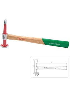 TOPTUL Jfac0133 Straight Pein & Finishing Hammer - Crowned Face Straight Pein & Finishing Hammer Crowned Face Laser/Printing/Pe Bag L=330Mm Toptul  - Image 2
