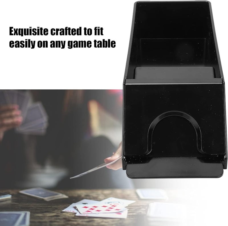 كلاراكو موزع أوراق اللعب كلاركو، حذاء توزيع أوراق اللعب للبلاك جاك، أداة خلط أوراق اللعب اليدوية، لعبة البوكر (أسود) - Image 4