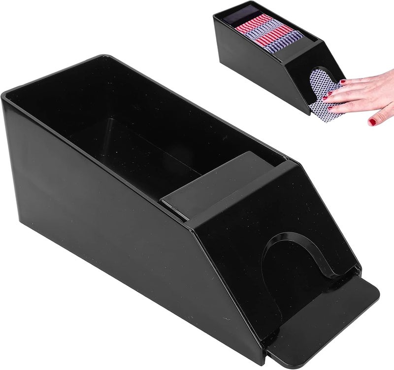 كلاراكو موزع أوراق اللعب كلاركو، حذاء توزيع أوراق اللعب للبلاك جاك، أداة خلط أوراق اللعب اليدوية، لعبة البوكر (أسود) - Image 1