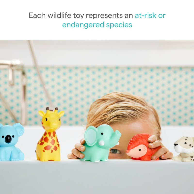 Munchkin Baby Bath Toy Squirts for Babies and Toddlers 9 Months and Up, Wild Animal Squirters, 8 Pack - Image 3