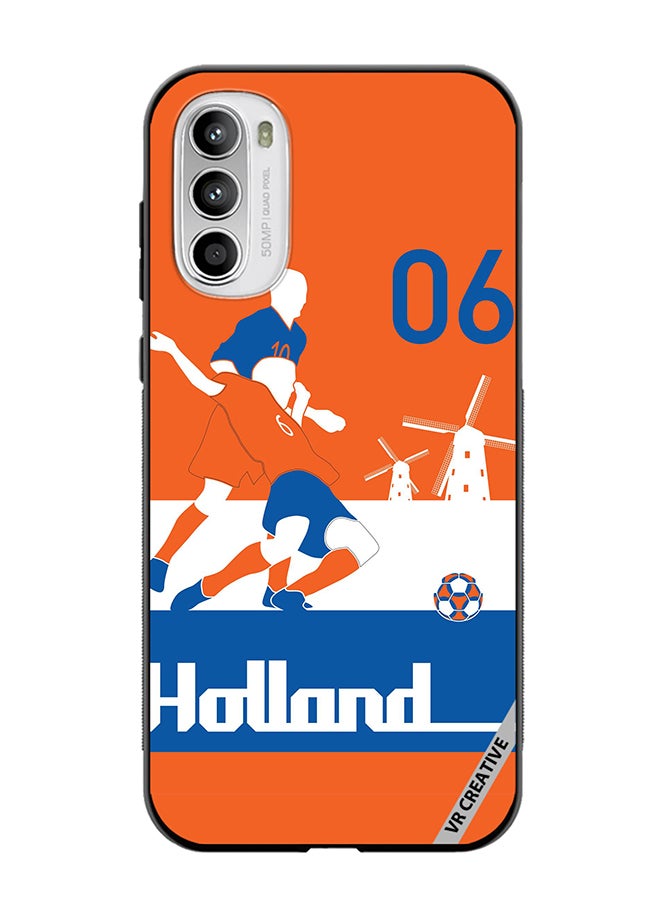 VR CREATIVE Protective Case Cover For Motorola Moto G82 Holland Football Soccer Players Design Multicolour - Image 1