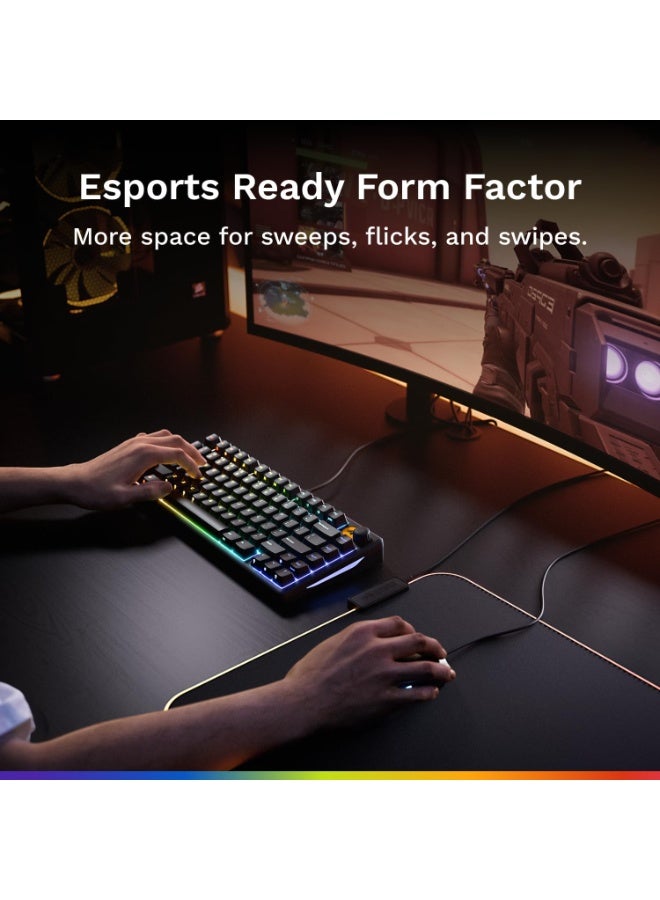Glorious Gaming Keyboard GMBK 75% - Swappable MX-Compatible Keycaps, Detachable USB Cable - IP57 Waterproof and Dust Resistant - 10-Zone RGB Lighting - Quiet Gaming Switches - 321mm x 137mm x 41mm - Image 4