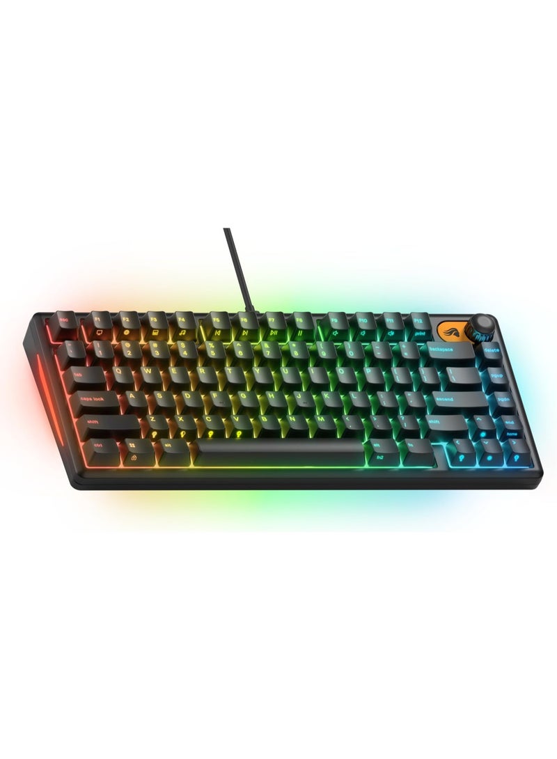 Glorious Gaming Keyboard GMBK 75% - Swappable MX-Compatible Keycaps, Detachable USB Cable - IP57 Waterproof and Dust Resistant - 10-Zone RGB Lighting - Quiet Gaming Switches - 321mm x 137mm x 41mm - Image 5