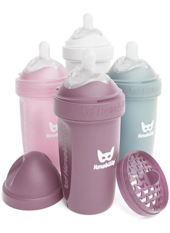 Herobility زجاجة هيروبيلتي للأطفال 240 مل/8.5 أونصة LT - عبوة مختلطة 4 زجاجات - Image 1