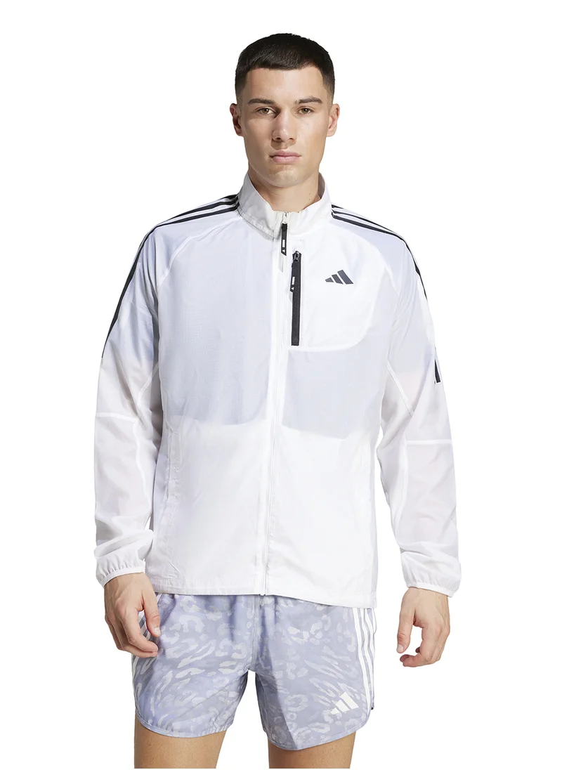 Adidas Own The Run 3 Stripe Jacket