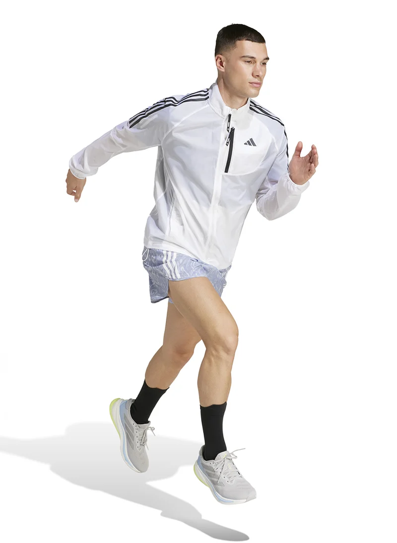 Adidas Own The Run 3 Stripe Jacket