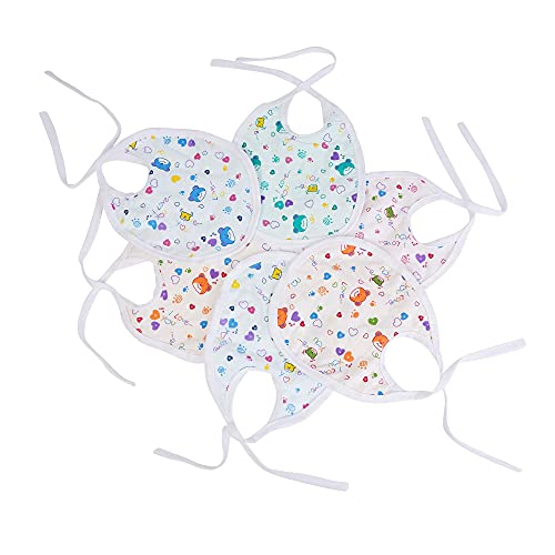 Da Anushi Soft Cotton Washable & Reusable Multicolor Feeding Bibs | Comfortable, Absorbent, Adjustable Apron Style for Babies, Toddlers, Infants | Cat Print - Image 5