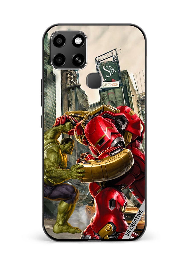 VR CREATIVE Protective Case Cover For Infinix Smart 6 Hulk Vs Hulkbuster Design Multicolour - Image 1