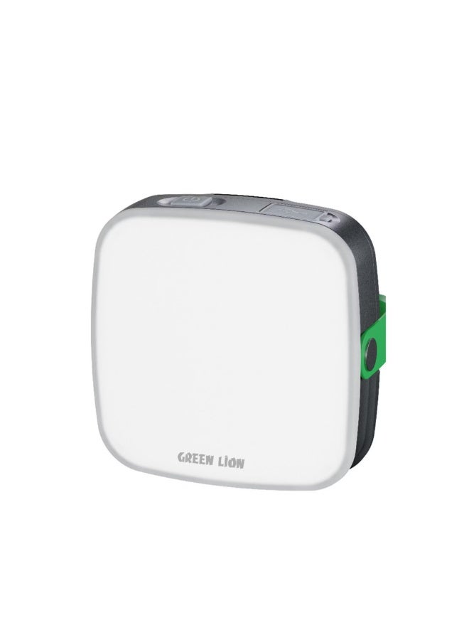 جرين ليون مصباح ليد محمول من لومينيكس مع بنك طاقة مدمج، وقت عمل يصل إلى 24 ساعة، 5 أوضاع إضاءة، شاشة رقمية وتحكم باللمس، سطوع قابل للتعديل، طاقة 10 وات - رمادي - Image 1