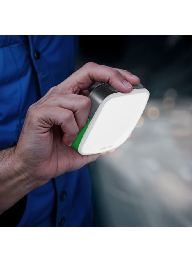 جرين ليون مصباح ليد محمول من لومينيكس مع بنك طاقة مدمج، وقت عمل يصل إلى 24 ساعة، 5 أوضاع إضاءة، شاشة رقمية وتحكم باللمس، سطوع قابل للتعديل، طاقة 10 وات - رمادي - Image 4