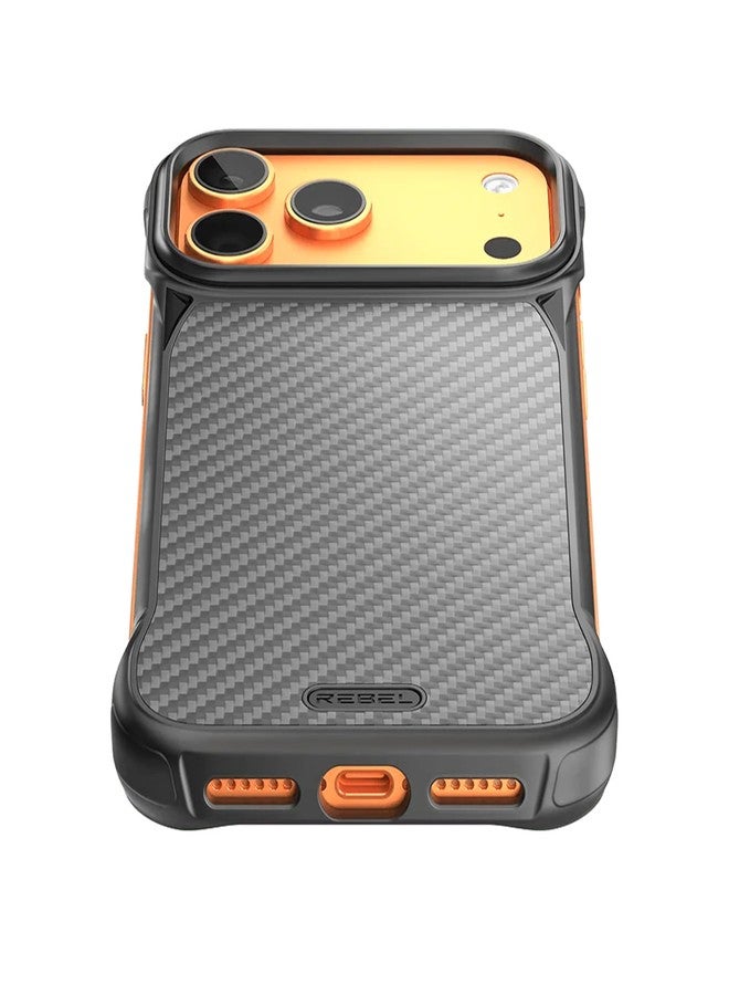 REBEL Case for iPhone 17 Pro Max [Flex Series] Exposed Sides for Comfort, Aramid Fiber, Strong MagSafe Compatible, Shockproof Corners, Metal Lens, Protective Frameless Design, 6.9 Inch Phone 2025 - Image 3