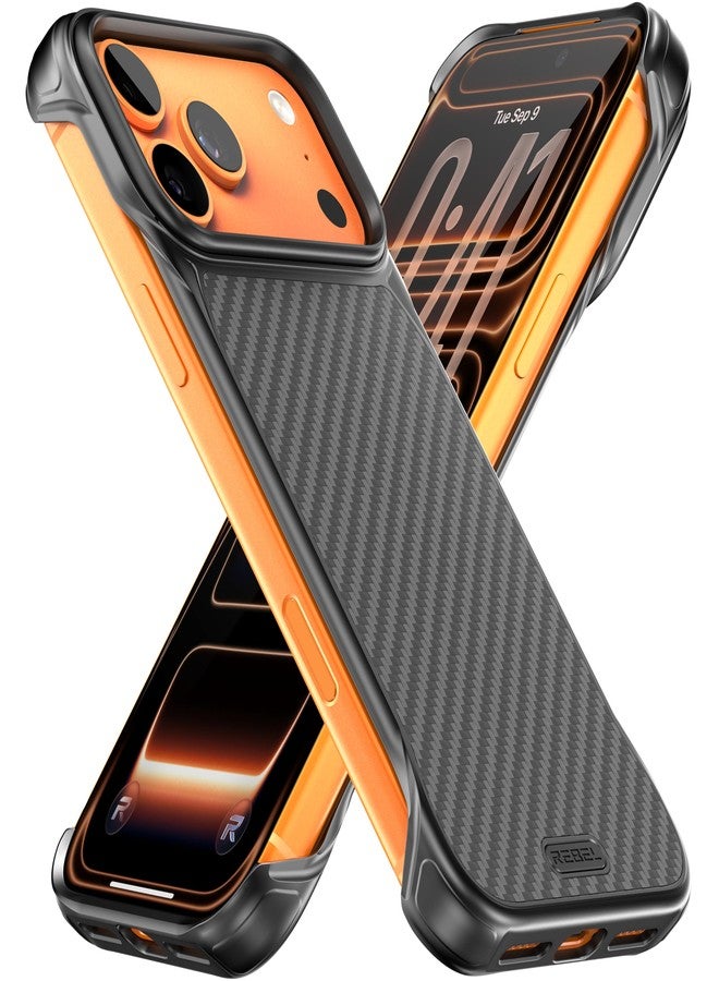 REBEL Case for iPhone 17 Pro Max [Flex Series] Exposed Sides for Comfort, Aramid Fiber, Strong MagSafe Compatible, Shockproof Corners, Metal Lens, Protective Frameless Design, 6.9 Inch Phone 2025 - Image 1