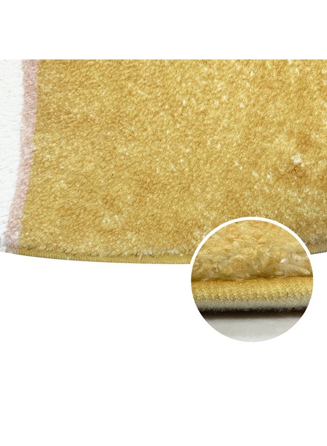 USTIDE Baby Play Mat Round Soft Extra Large Creeping Crawling Monkey Kids Rug Washable Nonslip Cartoon Rugs For Bedroom Playroom Playing Nursery School Baby Carpet (47.2") - Image 4