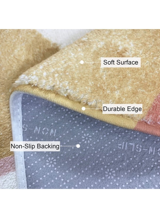 USTIDE Baby Play Mat Round Soft Extra Large Creeping Crawling Monkey Kids Rug Washable Nonslip Cartoon Rugs For Bedroom Playroom Playing Nursery School Baby Carpet (47.2") - Image 5