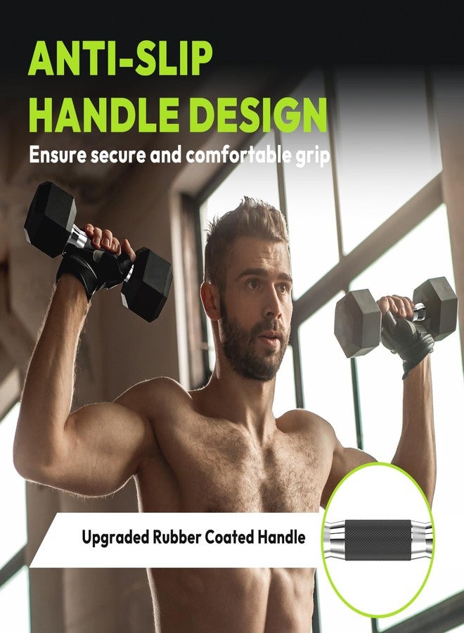 HANDBODE Hex Rubber Dumbbells, Non-Slip Handle Design for Secure & Comfortable Grip, Hand Weights for Strength Training and Home Gym/Pair of 3 LB - Image 4