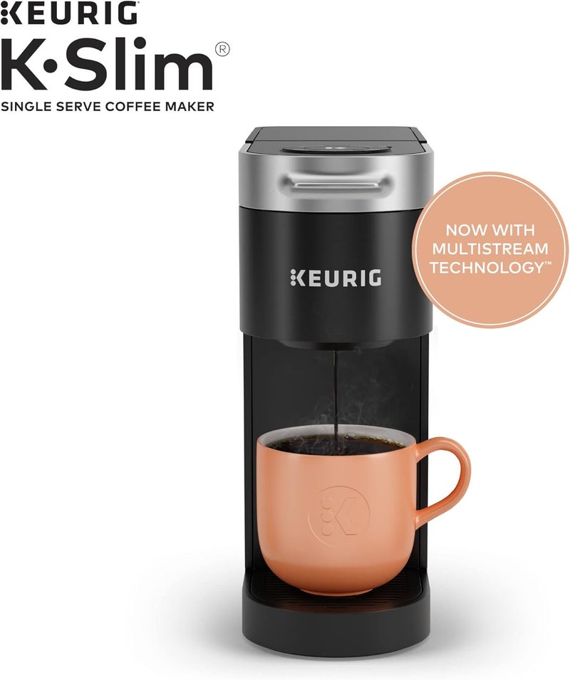 Keurig صانعة القهوة K-Slim ذات الكوب الواحد، تقنية متعددة الجداول، 3 أحجام تخمير، تصميم نحيف وأنيق، خزان قابل للإزالة سعة 46 أونصة، أسود - Image 2