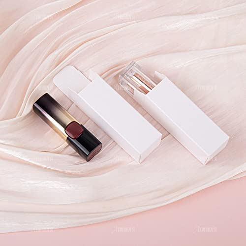 AUEAR, 50 Pack White Kraft Paper Lipstick Boxes Empty Lip Gross 3.35"x1.1"x1.1" Rectangle Balm Perfume Essence Oil Packaging Cases for DIY Gloss Gift Packing - Image 2