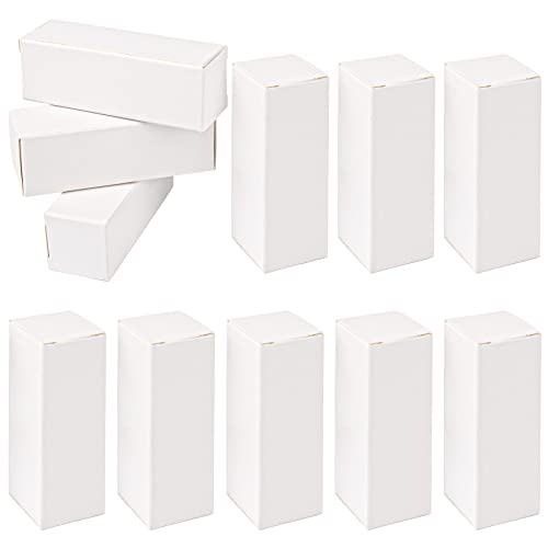 AUEAR, 50 Pack White Kraft Paper Lipstick Boxes Empty Lip Gross 3.35"x1.1"x1.1" Rectangle Balm Perfume Essence Oil Packaging Cases for DIY Gloss Gift Packing - Image 1