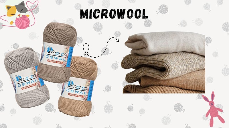 Woolco Oswal Microwool Acrylic Hand Knitting Yarn Pack of 4 Balls (100g Each), Soft Baby Yarn for Sweaters, Booties & DIY Knitting Projects – Baby Wool Thread for Beginners & Kids (Mustard) - Image 5