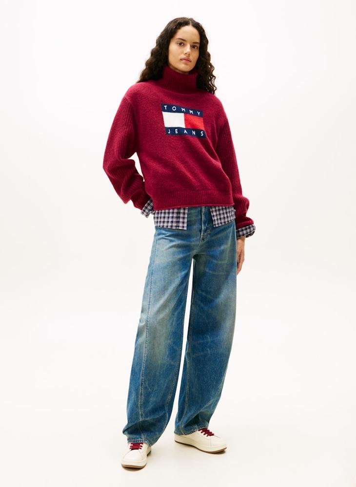 TOMMY JEANS Logo Turtle Neck Pullover Sweater - Image 4